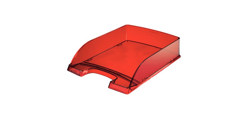Vaschetta portacorrispondenza Leitz Plus Standard - 25,5 x 7 x 36 cm - rosso trasparente - Leitz