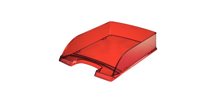 Vaschetta portacorrispondenza Leitz Plus Standard - 25,5 x 7 x 36 cm - rosso trasparente - Leitz