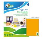 Etichette adesive LP4F - in carta - permanenti - 210 x 297 mm - 1 et/fg - 70 fogli - arancio fluo - Tico