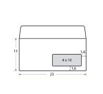 Busta Eco Strip Laser FSC - con finestra - adatta a stampa laser - 11 x23 cm - 90 gr - bianco - Blasetti - conf. 500 pezzi