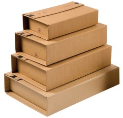 Scatola postale CP 020 - fustellata - A4 - 30,2 x 21,5 x 8 cm - cartone microonda - avana - ColomPac