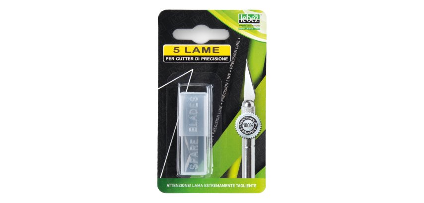 Lame di ricambio - per cutter Hobby Knife - Lebez - conf. 5 pezzi