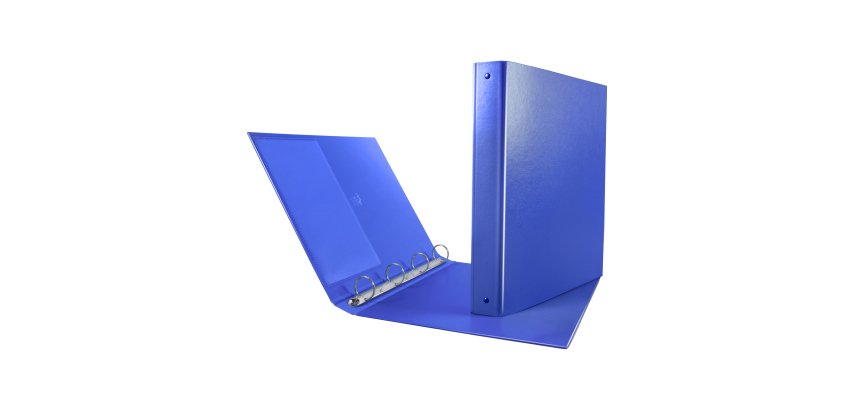 Raccoglitore Nettuno - 22 x 30 cm - 4 anelli a R 30 mm - dorso 3,5 cm - blu - Sei Rota