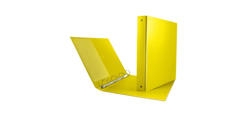 Raccoglitore Nettuno - 22 x 30 cm - 4 anelli a R 30 mm - dorso 3,5 cm - giallo - Sei Rota