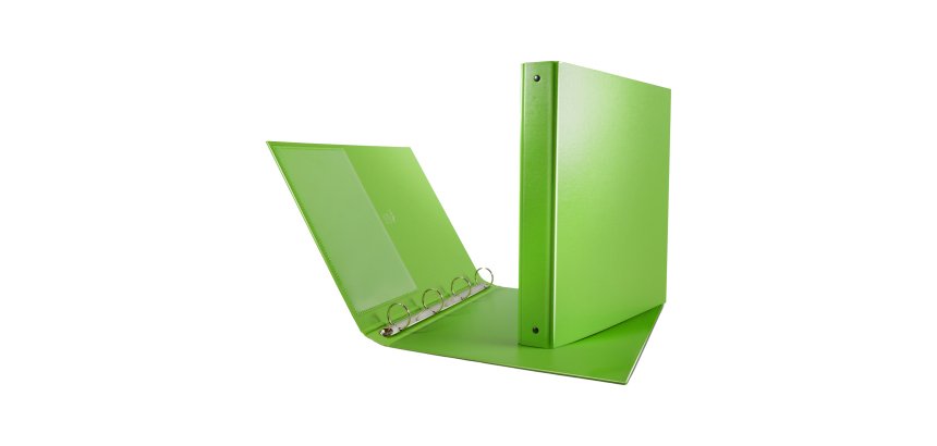 Raccoglitore Nettuno - 22 x 30 cm - 4 anelli a R 30 mm - dorso 3,5 cm - verde chiaro - Sei Rota
