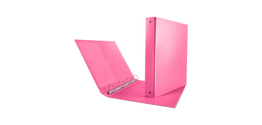 Raccoglitore Nettuno - 22 x 30 cm - 4 anelli a R 30 mm - dorso 3,5 cm - rosa - Sei Rota
