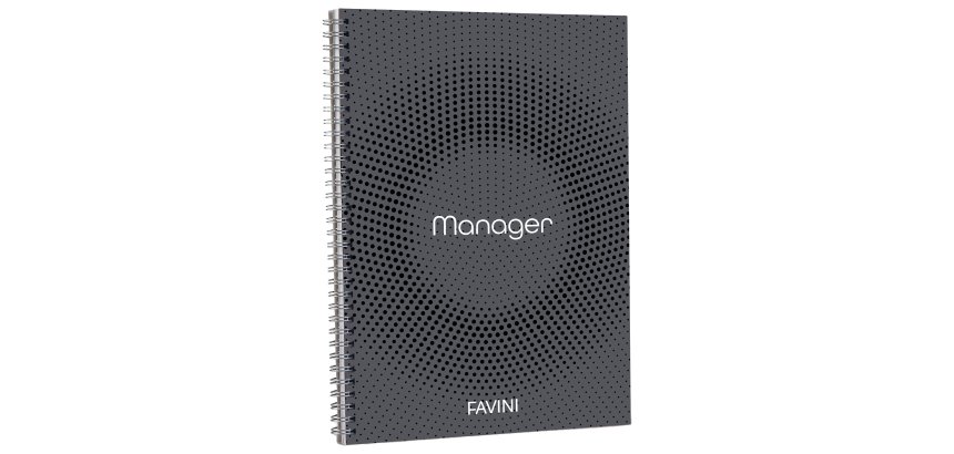Blocco Spiral Manager 4 fori - microperforato - 23 x 29,7cm - 10mm - 80gr - 90 fogli - Favini