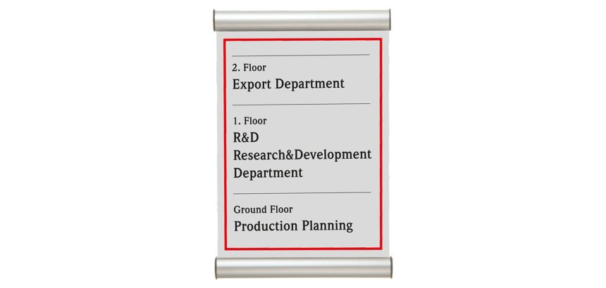 Porta targa appendibile Wall Sign - A6 - 15 x 10,5 cm - Tecnostyl