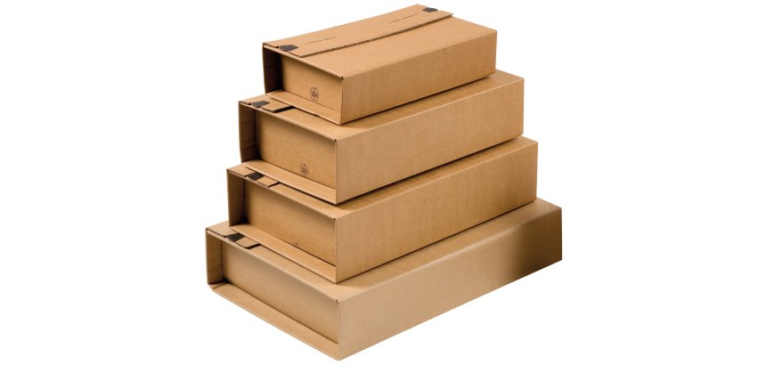 Scatola postale CP 020 - fustellata - A5+ - 25,1 x 16,5 x 6 cm - cartone microonda - avana - ColomPac