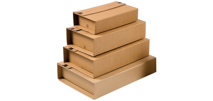 Scatola postale CP 020 - fustellata - C4 - 32,5 x 25 x 8 cm - cartone microonda - avana - ColomPac