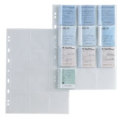 Buste porta matrici assegni Atla MA - foratura universale - 12 tasche -  trasparente - Sei Rota - conf. 10 pezzi
