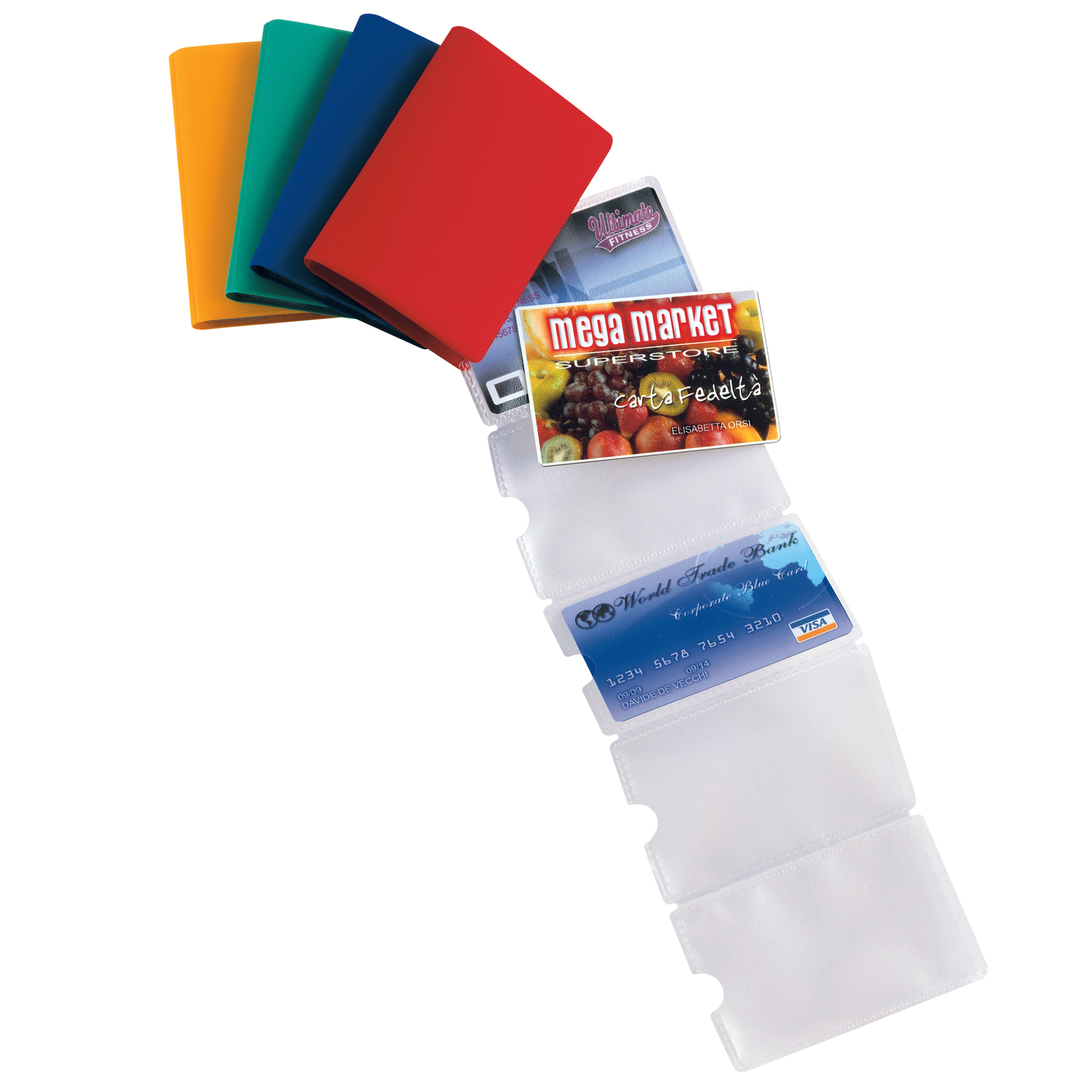 Tasche GS adesive con soffietto - PVC - 22x18 cm - trasparente 