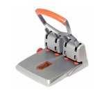Perforatore HDC150 - max 150 fogli - 4 fori - passo 8 cm - grigio/arancio - Rapid