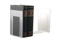 Coppia reggilibri Mr Acrylic - 14 x 9 x 13,5 cm - trasparente - Tecnostyl