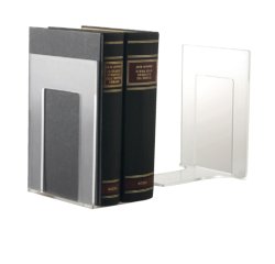 Coppia reggilibri Mr Acrylic - 14 x 9 x 13,5 cm - trasparente - Tecnostyl