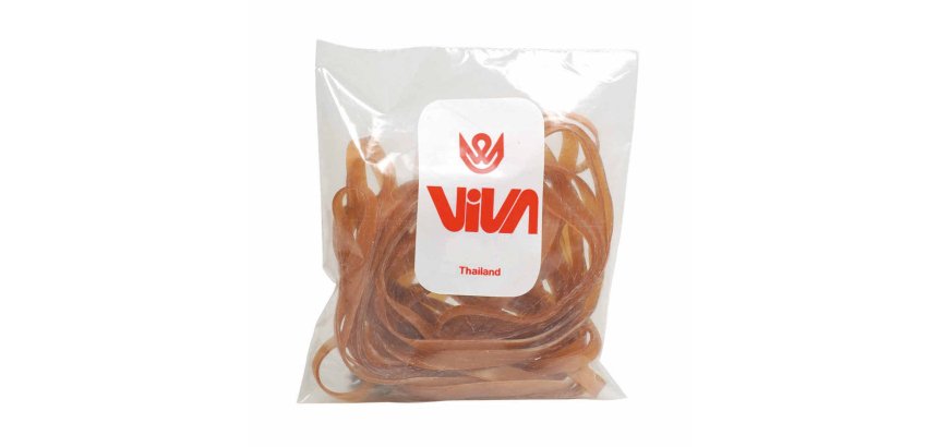 Elastici fettuccia - misure assortite - 80 gr - caucciù - avana - Viva