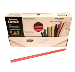 Dorsetti tondi per rilegatura - 3 mm - rosso - Fellowes - scatola 50 pezzi