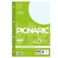 Ricambi forati rinforzati Pignaric - A4 - quadretto 4mm - 40 fogli - 80gr - Pigna