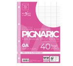 Ricambi forati rinforzati Pignaric - A4 - rigo di 1a - 80gr - Pigna - conf. 40 pezzi