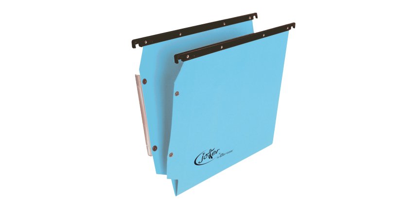 Cartella sospesa Joker - armadio - interasse 33 cm - fondo V - 33 x 28 cm - blu - Bertesi