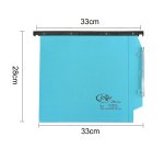 Cartella sospesa Joker - armadio - interasse 33 cm - fondo V - 33 x 28 cm - blu - Bertesi