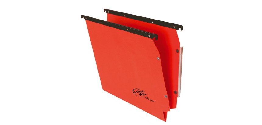 Cartella sospesa Joker - armadio - interasse 33 cm - fondo V - 33 x 28 cm - rosso - Bertesi