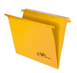 Cartella sospesa Joker - cassetto - interasse 33 cm - fondo V - 31,3 x 25 cm - giallo - Bertesi