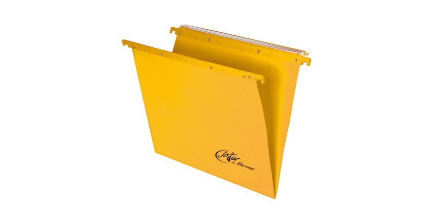 Cartella sospesa Joker - cassetto - interasse 33 cm - fondo V - 31,3 x 25 cm - giallo - Bertesi