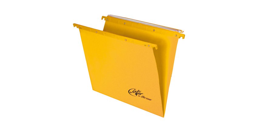 Cartella sospesa Joker - cassetto - interasse 33 cm - fondo V - 31,3 x 25 cm - giallo - Bertesi