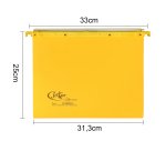 Cartella sospesa Joker - cassetto - interasse 33 cm - fondo V - 31,3 x 25 cm - giallo - Bertesi