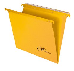 Cartella sospesa Joker - cassetto - interasse 39 cm - fondo V - 37 x 25 cm - giallo - Bertesi