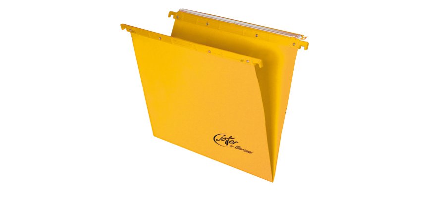 Cartella sospesa Joker - cassetto - interasse 39 cm - fondo V - 37 x 25 cm - giallo - Bertesi