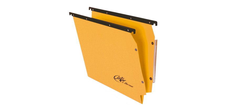 Cartella sospesa Joker - armadio - interasse 33 cm - fondo V - 33 x 28 cm - giallo - Bertesi