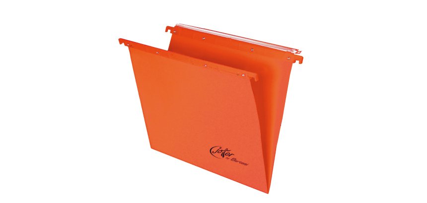 Cartella sospesa Joker - cassetto - interasse 33 cm - fondo V - 31,3 x 25 cm - arancio - Bertesi