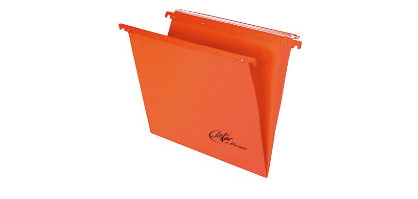 Cartella sospesa Joker - cassetto - interasse 39 cm - fondo V - 37 x 25 cm - arancio - Bertesi