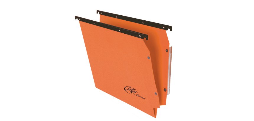 Cartella sospesa Joker - armadio - interasse 33 cm - fondo V - 33 x 28 cm - arancio - Bertesi