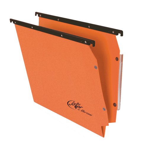 Cartella sospesa Joker - armadio - interasse 33 cm - fondo V - 32,6x28 cm - arancio - Bertesi