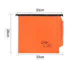 Cartella sospesa Joker - armadio - interasse 33 cm - fondo V - 33 x 28 cm - arancio - Bertesi