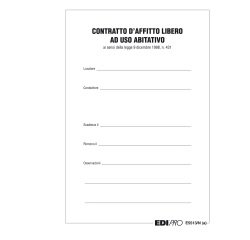 Fascicolo contratto di locazione libero - 29,7 x 21cm - Edipro