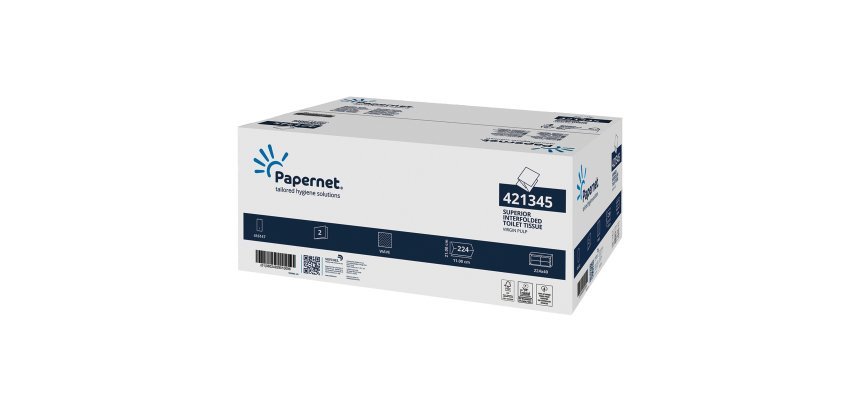 Carta igienica interfogliata - 18 gr - strappo 11x21 cm - Papernet - pacco da 224 strappi