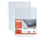 Buste forate Atla GS - PP - 21 x 29,7 cm - c/soffietto - trasparente buccia - Sei Rota - conf. 10 pezzi