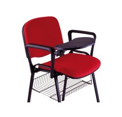 Set 2 braccioli con tavoletta ovale - destra - per sedie serie Dado - nero - Unisit