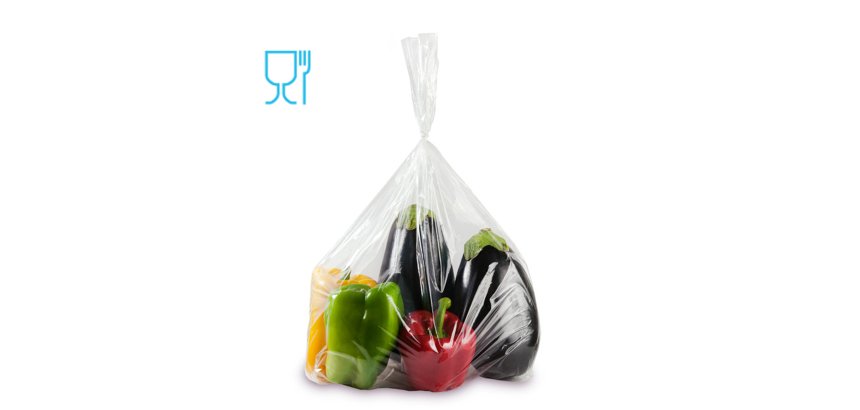 Sacchetti Rex per alimenti - 50 x 70 cm - 30 micron - PE - trasparente - Gandolfi - conf. 50 pezzi