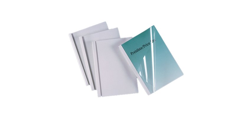 Cartelline termiche Standard - A4 - 150 micron - 50 mm - bianco - GBC - scatola 50 pezzi