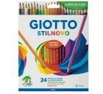 Pastelli colorati Stilnovo - diametro mina 3,3 mm - colori assortiti - Giotto - astuccio 24 pezzi