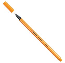 En_rotulador stabilo punta de fib ra point 88 naranja punta fina 0,4mm