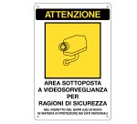 Cartello adesivo - AREA SOTTOPOSTA A VIDEOSORVEGLIANZA  - 20 x 30 cm - Markin