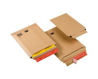 Busta a sacco CP 010 in cartone - adesivo permanente - formato B5 (185 x 270 mm) - altezza massima 50 mm - avana - ColomPac
