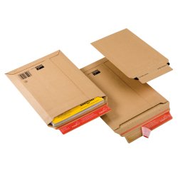 Busta a sacco CP 010 in cartone - adesivo permanente - formato B5 (185 x 270 mm) - altezza massima 50 mm - avana - ColomPac
