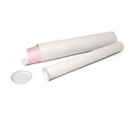 Tubo portadisegni - diametro 6 cm - H 54 cm - cartone - bianco - IKona+